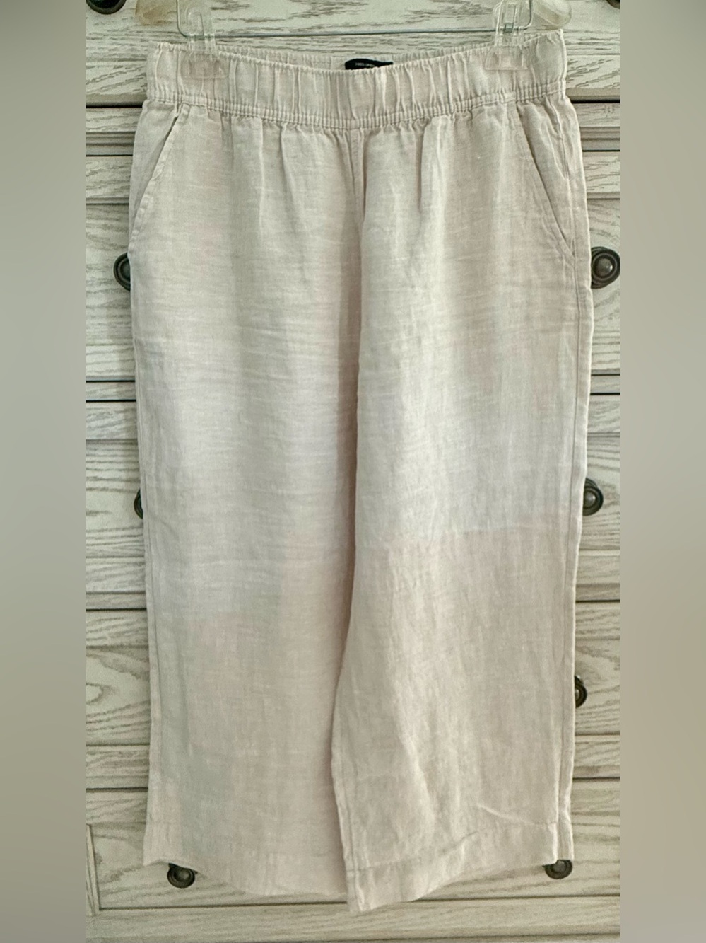 Tahari 100% Linen Wide Leg Pants (M)